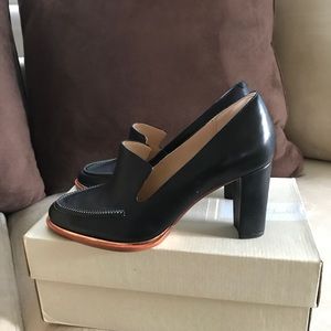 Ladies Clarks High Heeled Loafers...Size 7